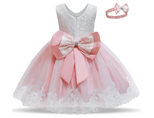 Load image into Gallery viewer, &quot;Arna&quot; Royal Gown Collection - 0-24 Month Baby Princess Dress For Newborn Girls Party Christening Gown Vintage Infant Baptism Wedding
