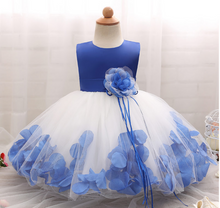 Load image into Gallery viewer, &quot;Arna&quot; Royal Gown Collection - Flower Tulle Toddler Kids Christening Costume Newborn Baby Girl Birthday Dress
