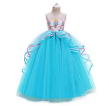Load image into Gallery viewer, &quot;Arna&quot; Royal Gown Collection - Girls Unicorn Summer Dresses Tutu Long
