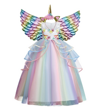 Load image into Gallery viewer, &quot;Arna&quot; Royal Gown Collection - Girls Unicorn Summer Dresses Tutu Long
