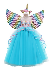 Load image into Gallery viewer, &quot;Arna&quot; Royal Gown Collection - Girls Unicorn Summer Dresses Tutu Long
