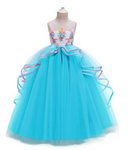 Load image into Gallery viewer, &quot;Arna&quot; Royal Gown Collection - Girls Unicorn Summer Dresses Tutu Long
