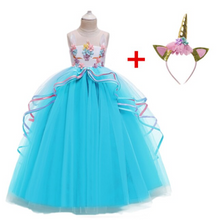 Load image into Gallery viewer, &quot;Arna&quot; Royal Gown Collection - Girls Unicorn Summer Dresses Tutu Long
