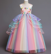 Load image into Gallery viewer, &quot;Arna&quot; Royal Gown Collection - Girls Unicorn Summer Dresses Tutu Long
