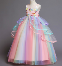 Load image into Gallery viewer, &quot;Arna&quot; Royal Gown Collection - Girls Unicorn Summer Dresses Tutu Long
