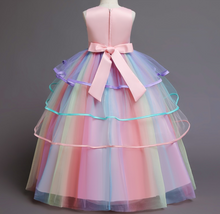 Load image into Gallery viewer, &quot;Arna&quot; Royal Gown Collection - Girls Unicorn Summer Dresses Tutu Long
