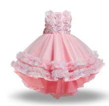Load image into Gallery viewer, &quot;Arna&quot; Royal Gown Collection - Flower Dresses For Girls Elegant Rainbow Tutu Ball Gown 4-10 Year
