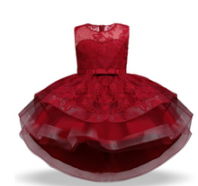 Load image into Gallery viewer, &quot;Arna&quot; Royal Gown Collection - Flower Dresses For Girls Elegant Rainbow Tutu Ball Gown 4-10 Year
