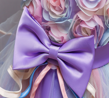 Load image into Gallery viewer, &quot;Arna&quot; Royal Gown Collection - Flower Dresses For Girls Elegant Rainbow Tutu Ball Gown 4-10 Year
