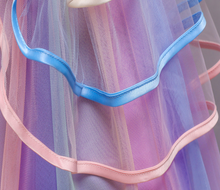 Load image into Gallery viewer, &quot;Arna&quot; Royal Gown Collection - Flower Dresses For Girls Elegant Rainbow Tutu Ball Gown 4-10 Year
