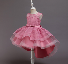 Load image into Gallery viewer, &quot;Arna&quot; Royal Gown Collection - Flower Dresses For Girls Elegant Rainbow Tutu Ball Gown 4-10 Year
