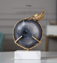 Load image into Gallery viewer, &quot;Arna Collection&quot; Luxury -Natural Agate Marble Bird Figurine Creativity Ornaments Desk Bookcase Natural Material Crafts Living Room Decoration
