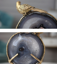 Load image into Gallery viewer, &quot;Arna Collection&quot; Luxury -Natural Agate Marble Bird Figurine Creativity Ornaments Desk Bookcase Natural Material Crafts Living Room Decoration
