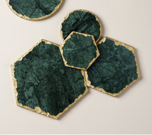 Load image into Gallery viewer, &quot;Arna Lisa&quot; 3 Piece Plate Set - Natural Marble Plates Creativity Gold Inlay Display Trays
