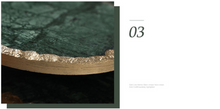 Load image into Gallery viewer, &quot;Arna Lisa&quot; 3 Piece Plate Set - Natural Marble Plates Creativity Gold Inlay Display Trays
