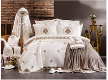Load image into Gallery viewer, &quot;Arna Lisa&quot; Luxury Royal Bedding Set - 20 pieces French Laced Embroidery
