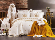 Load image into Gallery viewer, &quot;Arna Lisa&quot; Luxury Royal Bedding Set - 20 pieces French Laced Embroidery

