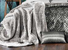 Load image into Gallery viewer, &quot;Arna Lisa&quot; Royal Collection Bedding Set - 11 Piece Silver/Gray
