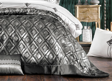 Load image into Gallery viewer, &quot;Arna Lisa&quot; Royal Collection Bedding Set - 11 Piece Silver/Gray

