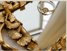 Load image into Gallery viewer, &quot;Arna Collection&quot; Gold Tray&#39;s - Nordic Ginkgo Leaf Mirror Display Tray

