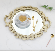 Load image into Gallery viewer, &quot;Arna Collection&quot; Gold Tray&#39;s - Nordic Ginkgo Leaf Mirror Display Tray
