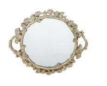 Load image into Gallery viewer, &quot;Arna Collection&quot; Gold Tray&#39;s - Nordic Ginkgo Leaf Mirror Display Tray
