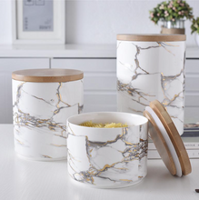 Load image into Gallery viewer, &quot;Arna Lisa&quot; Royal Collection - Tea Coffee Sugar - Luxury Marble
