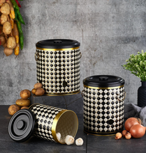Load image into Gallery viewer, &quot;Arna Lisa&quot; Royal Collection - Black and Gold - Storage Containers
