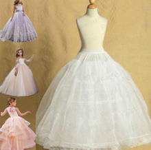 Load image into Gallery viewer, &quot;Arna&quot; Royal Gown Collection - White Petticoat for Girls Crinoline Underskirt Flower Girl Prom Ball Gown Dress Puffy Skirt 2 Hoop
