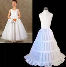 Load image into Gallery viewer, &quot;Arna&quot; Royal Gown Collection - 3 Hoops White A-Line Flower Girl Dress Petticoat Top Quality Child Underskirt For Flower Girl Dresses Length
