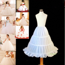 Load image into Gallery viewer, &quot;Arna&quot; Royal Gown Collection - 3 Hoops White A-Line Flower Girl Dress Petticoat Top Quality Child Underskirt For Flower Girl Dresses Length
