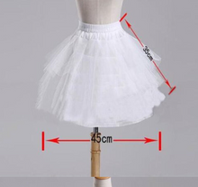 Load image into Gallery viewer, &quot;Arna&quot; Royal Gown Collection - White Flower girl Petticoat Tulle Ruffle Short Crinoline Petticoats Lady Girls Child Underskirt
