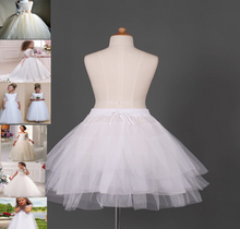 Load image into Gallery viewer, &quot;Arna&quot; Royal Gown Collection - White Flower girl Petticoat Tulle Ruffle Short Crinoline Petticoats Lady Girls Child Underskirt
