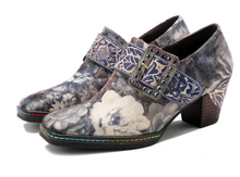 Load image into Gallery viewer, &quot;Arna&quot; Collection Shoes - Handcrafted Original Leathers - Women Shoes Female Print Fabric High Heels Retro Pumps
