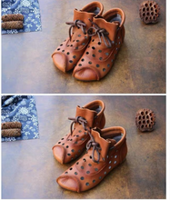 Load image into Gallery viewer, &quot;Arna&quot; Collection Shoes - Handcrafted Originals - Unique Stunning Footwear - Leathers -Ankle Boots for Women Shoes Genuine Leather Shoes
