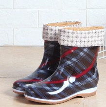 Load image into Gallery viewer, Rain Boots/Gumboots Women High-Top Boots - NON-SLIP, WATERPROOF, PVC
