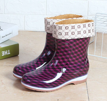 Load image into Gallery viewer, Rain Boots/Gumboots Women High-Top Boots - NON-SLIP, WATERPROOF, PVC
