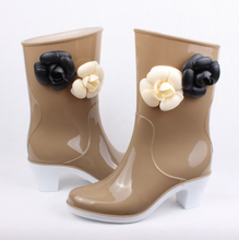 Load image into Gallery viewer, Luxury - Women&#39;s Soft Rain Boots High-Heeled Boots - Water-Proof - Non-Slip
