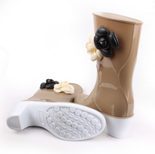 Load image into Gallery viewer, Luxury - Women&#39;s Soft Rain Boots High-Heeled Boots - Water-Proof - Non-Slip
