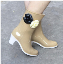 Load image into Gallery viewer, Luxury - Women&#39;s Soft Rain Boots High-Heeled Boots - Water-Proof - Non-Slip
