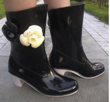 Load image into Gallery viewer, Luxury - Women&#39;s Soft Rain Boots High-Heeled Boots - Water-Proof - Non-Slip
