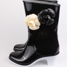Load image into Gallery viewer, Luxury - Women&#39;s Soft Rain Boots High-Heeled Boots - Water-Proof - Non-Slip
