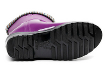 Load image into Gallery viewer, Luxury Lady New Women PVC Fur Warm Rain Boots - Low Heel Jelly Rubber Boots Candy Colours
