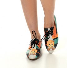 Load image into Gallery viewer, Cats Pattern Daily Print Women Leather Shoes - Many Styles &amp; Colours
