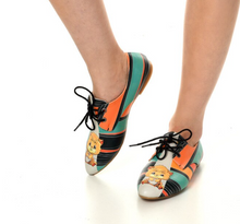 Load image into Gallery viewer, Cats Pattern Daily Print Women Leather Shoes - Many Styles &amp; Colours
