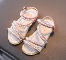 Load image into Gallery viewer, Girls Sandal - Special Occassion - New Summer Sandals Children Pearl Beading

