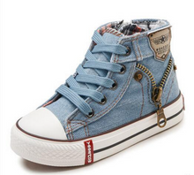 Load image into Gallery viewer, Boys Girls Sport Shoes Breathable Denim Sneakers Canvas Boots
