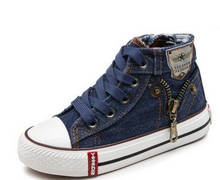 Load image into Gallery viewer, Boys Girls Sport Shoes Breathable Denim Sneakers Canvas Boots
