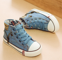 Load image into Gallery viewer, Boys Girls Sport Shoes Breathable Denim Sneakers Canvas Boots
