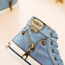 Load image into Gallery viewer, Boys Girls Sport Shoes Breathable Denim Sneakers Canvas Boots
